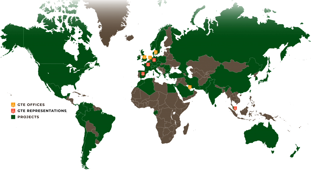 GTE worldmap